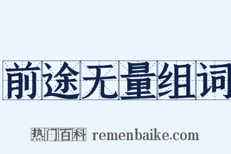 前途无量组词是什么意思的图片